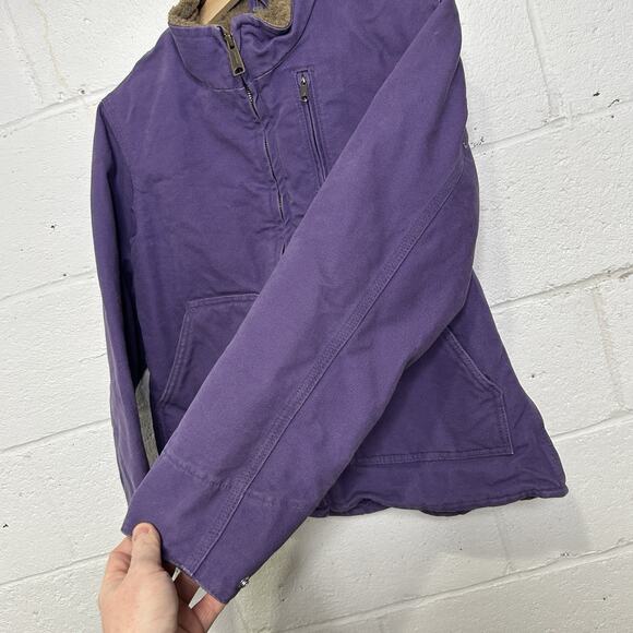 Vintage Carhartt Sherpa-Lined Sierra Jacket “Grape” WJ022 - Picture 5 of 13